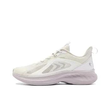 QIAODAN Cushioning, Wear Resistant Low Top Casual Training Long Distance Running Shoes Women's White Purple