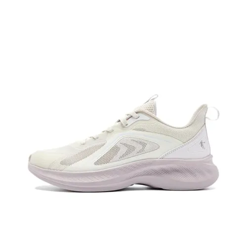 QIAODAN Cushioning, Wear Resistant Low Top Casual Training Long Distance Running Shoes Women's White Purple