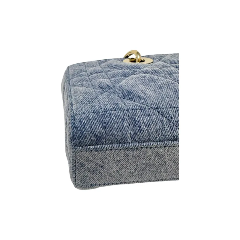 DIOR Lady Dior Denim Canvas Lady Dior Bag Handbag Women's Denim Blue-9