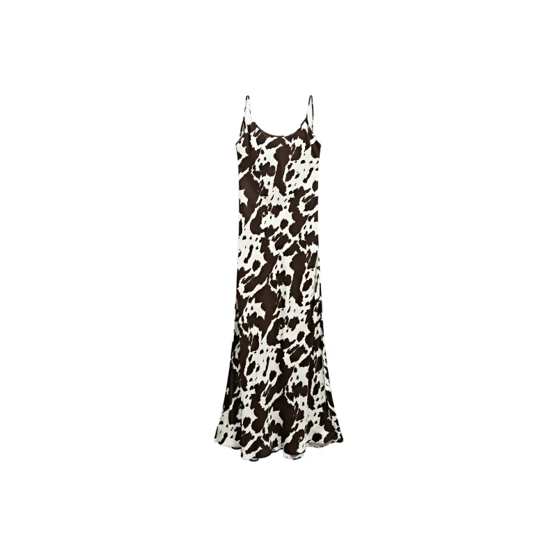 Massimo Dutti Slip Dress Women's Brown-0