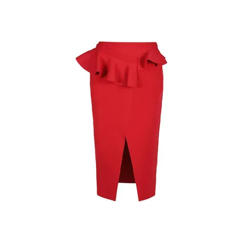 Alexander McQueen Casual Long Skirts Women's Red