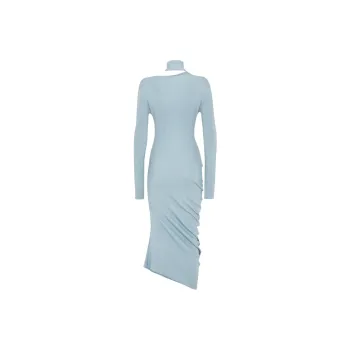 FENDI SS24 Long Sleeved Dress Women's Light Blue