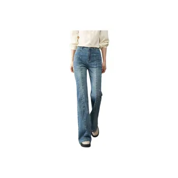YALIDA Jeans Women's Light Gray Blue
