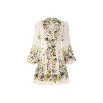 Zimmermann Halliday Plunge Mini Dress