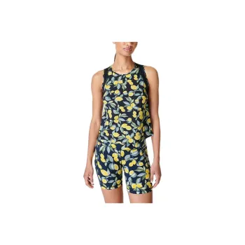 Sweaty Betty Sport Vests Women's Blue Background With Lemon Tree