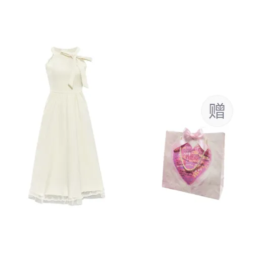 COSYISM Sleeveless Dress Women's Apricot