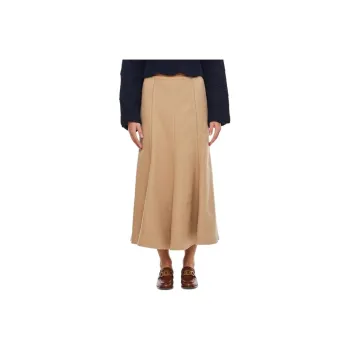 GABRIELA HEARST Amy Suede Flared Skirt