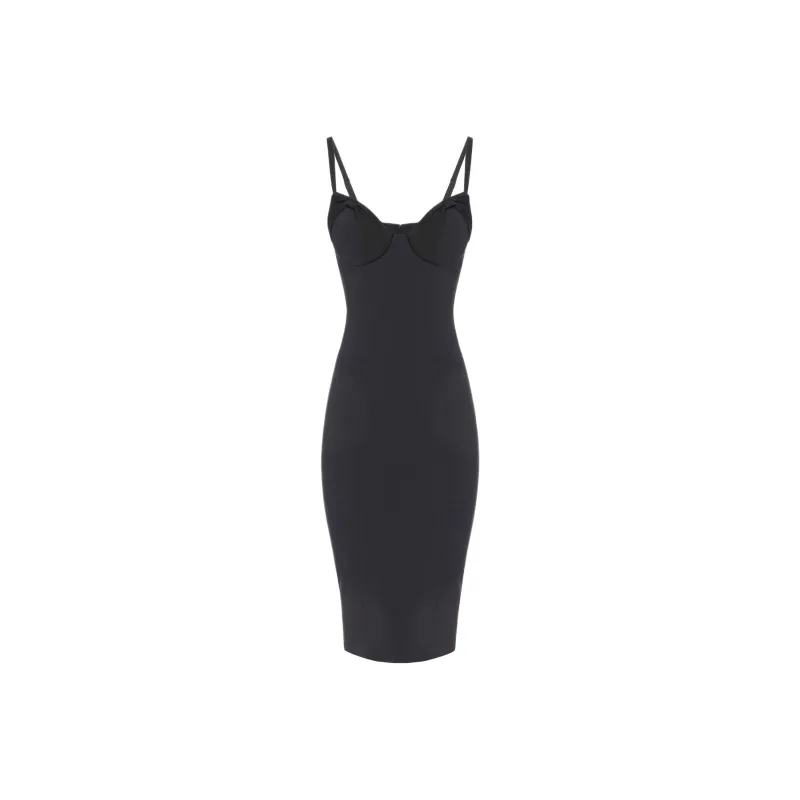 Elisabetta Franchi Satin Bows Crêpe Dress-0