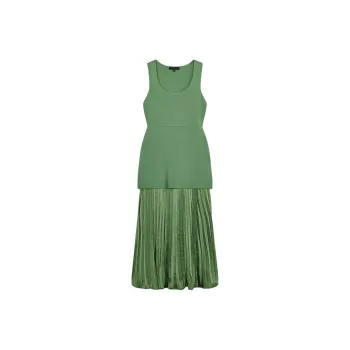ZARA Sleeveless Dress Women's Green