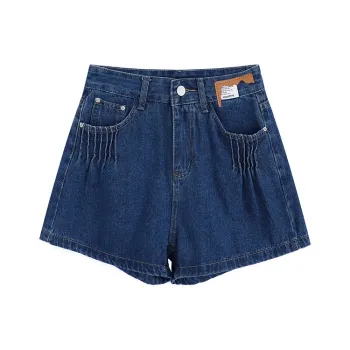 MINCOCROSEPEPPAR Denim Shorts Women's Blue