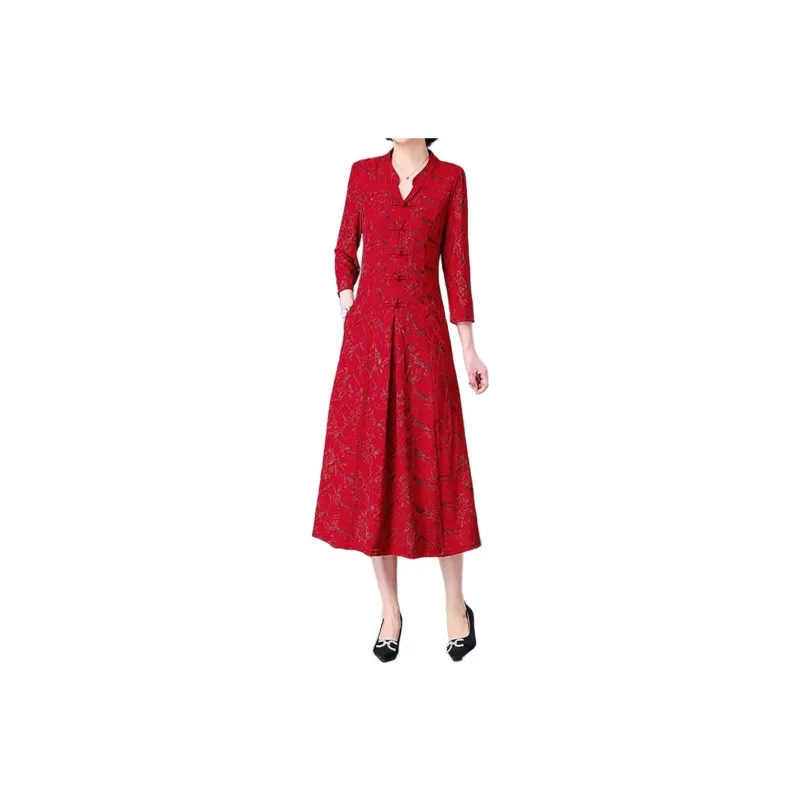 Mapping Long Sleeved Dresses Women's-0