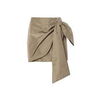 MSGM Bow-embellished Mini Skirt