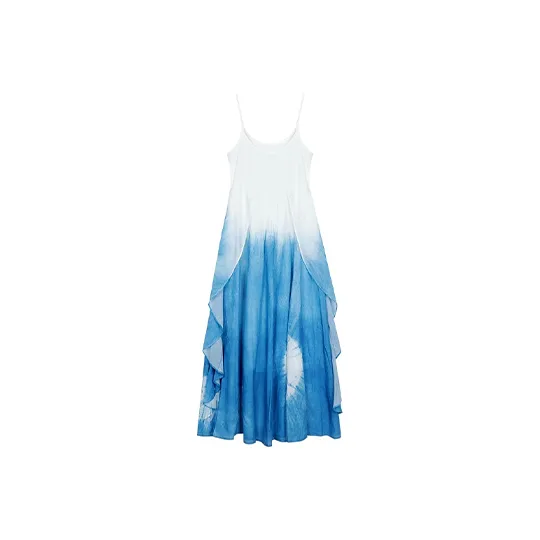 INCO VIBE Slip Dress Women's Blue White-2