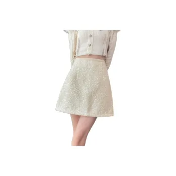 SITOL Casual Short Skirts Women's Ecru