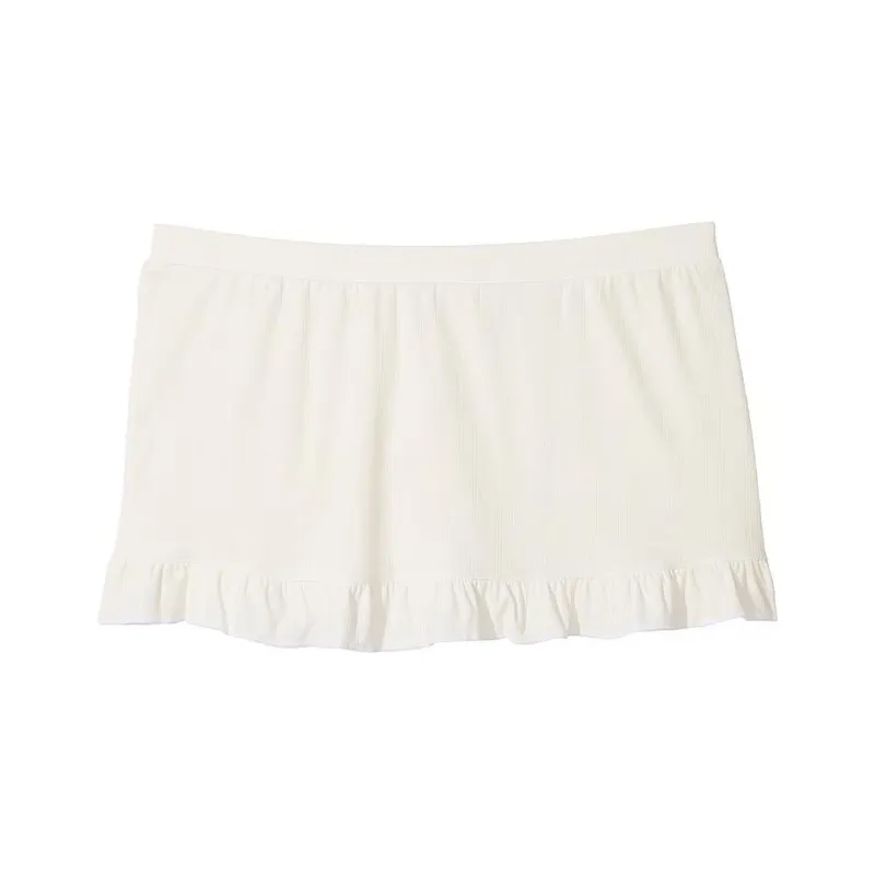 Victoria's Secret PINK BY FRANKIES BIKINIS EMILIA POINTELLE SKIRT / WP Casual Short Skirts Women's White-0