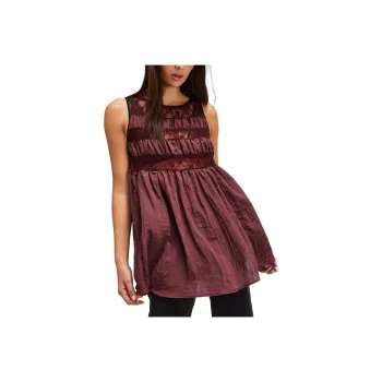 FREE PEOPLE Current Obsession Mini Slip Sleeveless Dress Women's Shiraz