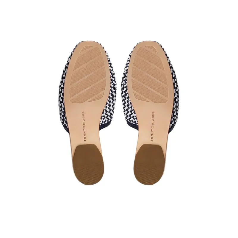 Tommy Hilfiger TH Monogram Slip Resistant Closed Toe Slippers Women's White Blue-5