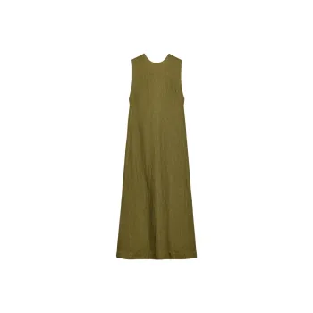 ZARA ZW Series Sleeveless Dress Women's Olive Green