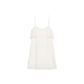 ZARA Slip Dress Women's Raw White