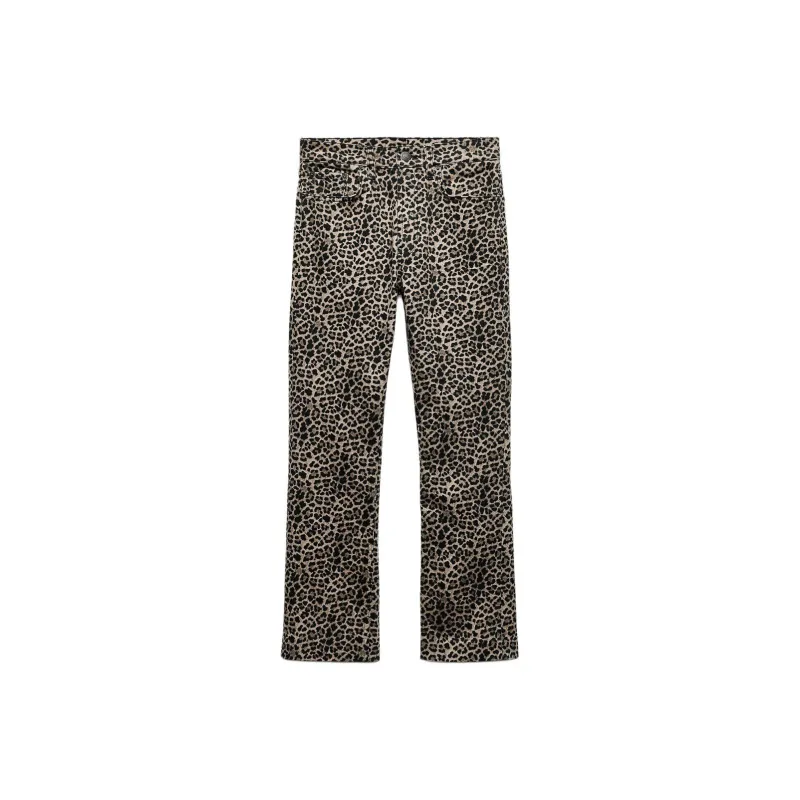 ZARA ZW Series Jeans Women's Leopard Print-0
