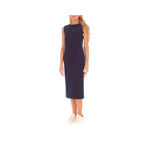 Patrizia Pepe SS25 Sleeveless Dress Women's Marine Blue