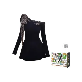Dippanis Long Sleeved Dress Women's Black