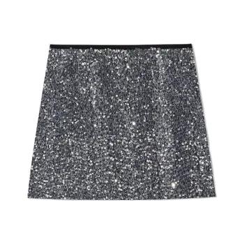 COVERINS Casual Short Skirts Women's Silver