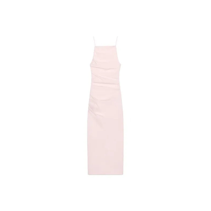 ZARA Sleeveless Dress Women's Light Peach Pink-0