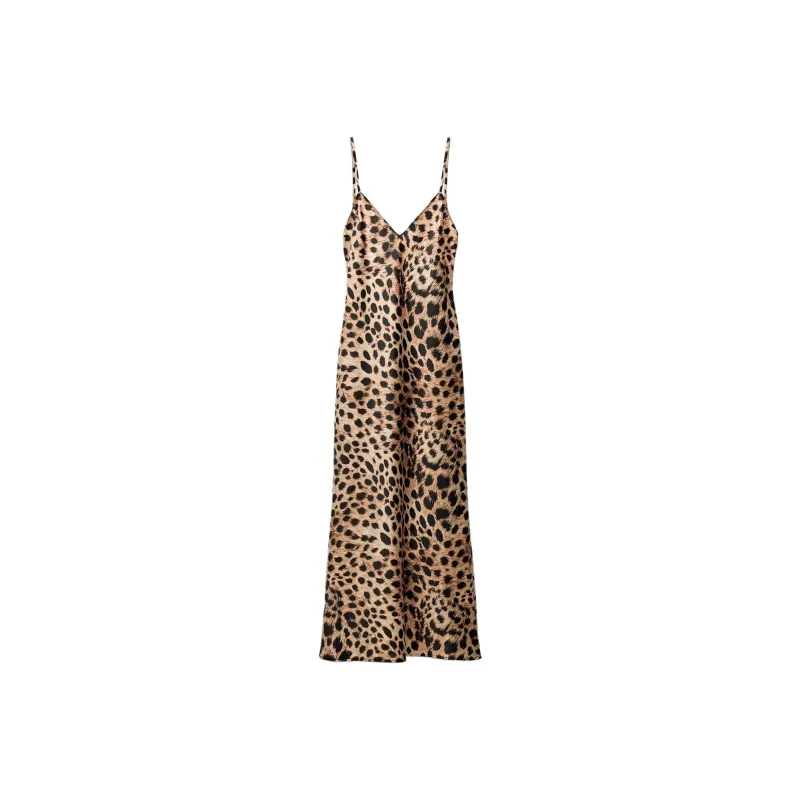 ZARA Slip Dress Women's Leopard Print-0