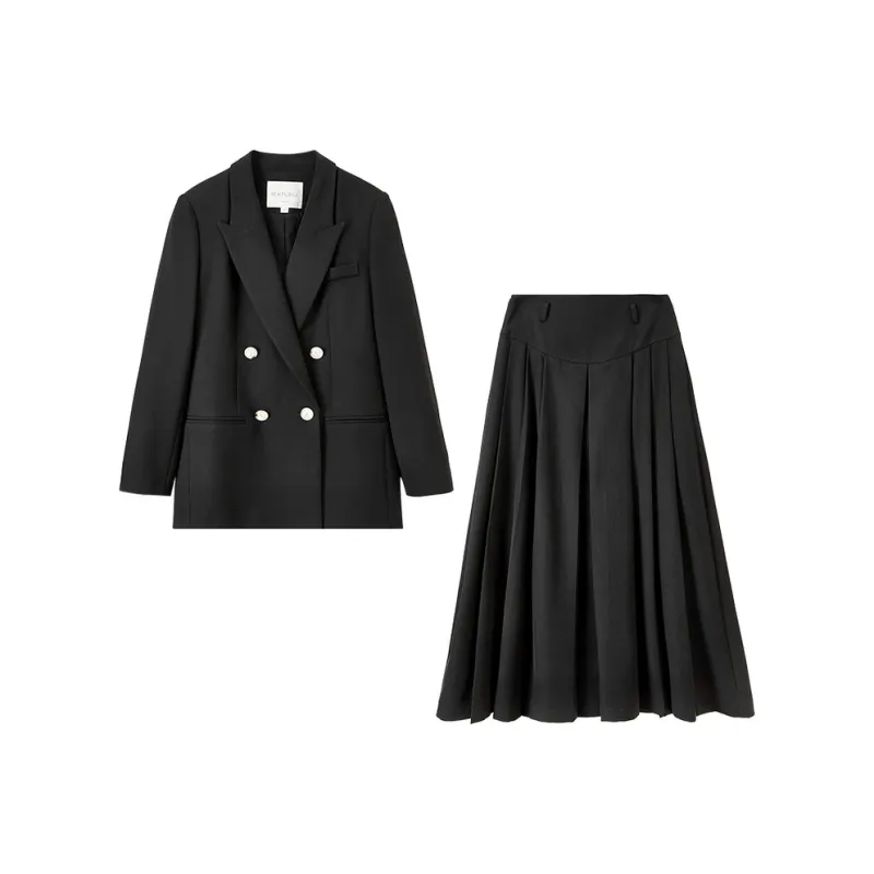 SENTUBILA Skirt Set Women's Black-0