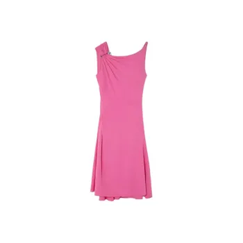 VERSACE Safety Pin Draped Flared Mini Dress