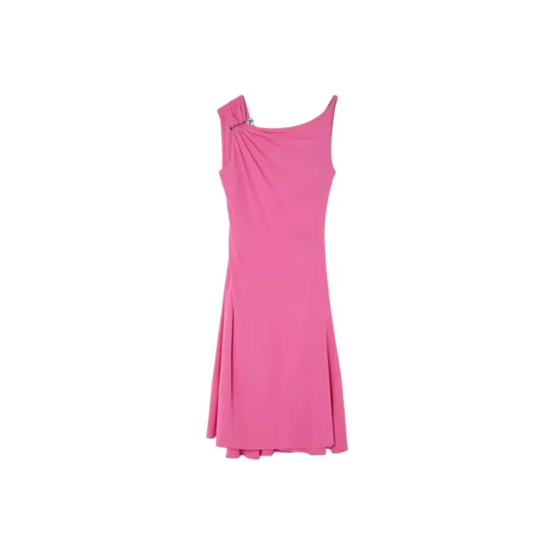 VERSACE Safety Pin Draped Flared Mini Dress-0