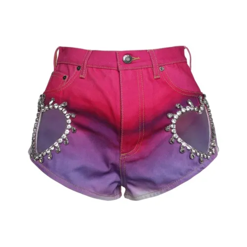 AREA High-waisted Gradient-effect Shorts