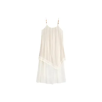 Love To Serve Slip Dress Women's Apricot & Red Stripes