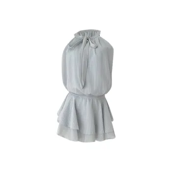 Icicofficial Sleeveless Dress Women's Blue Gray Dress