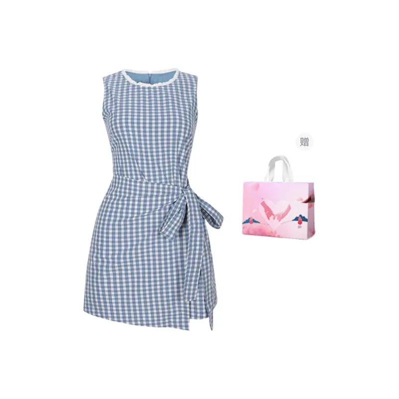 GLEE DIARY Sleeveless Dress Women's Blue-5