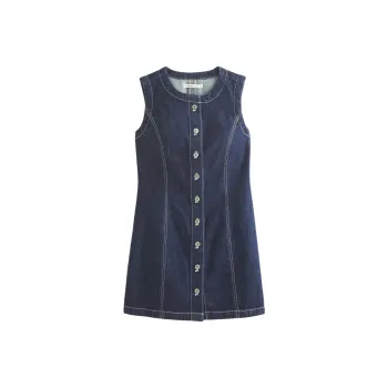 Abercrombie＆Fitch Sleeveless Dress Women's Dark Blue