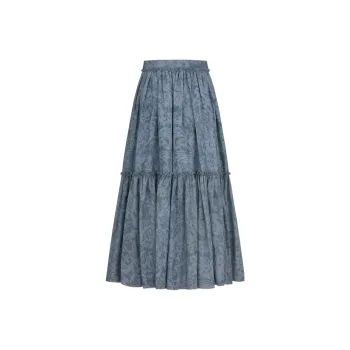 DIOR Casual Long Skirts Women's Blue