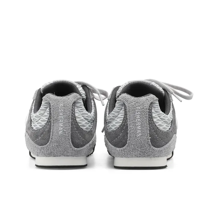 Cat&Sofa Anti Slip Wear Resistant Low Top Casual Shoes Unisex Dark Gray-4