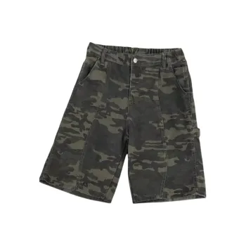 TONYBEAR Denim Shorts Men Camouflage
