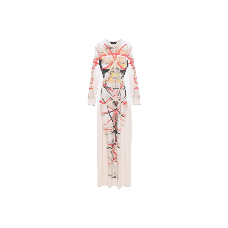 Y/Project Graphic Printed Maxi Dress-0