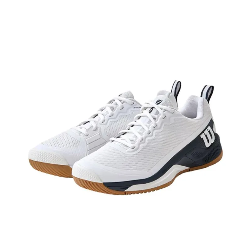 Wilson RUSH PRO 4.5 Anti Slip Wear Resistant Low Top Tennis Shoes Men's White Blue-2