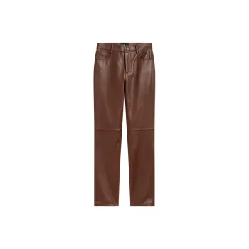 Agnes B. FW24 Leather Pants Women's Brown