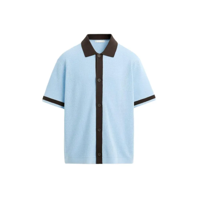 ZARA Shirts Men Light Blue-0