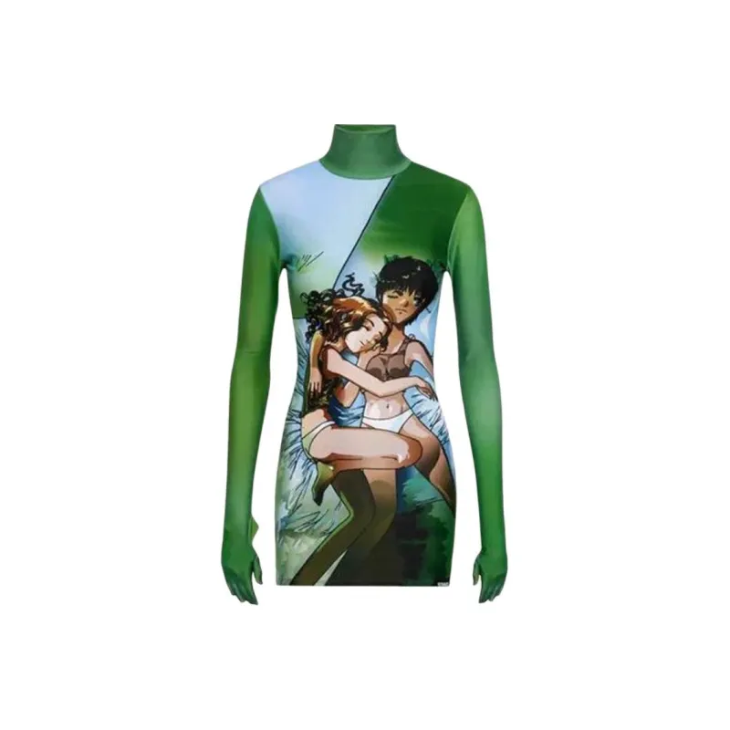 Vetements Anime Mini Dress 'Green'-0