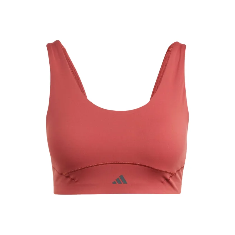 Adidas All Me Luxe Medium Support Bra Sports Underwear Women's Red-0