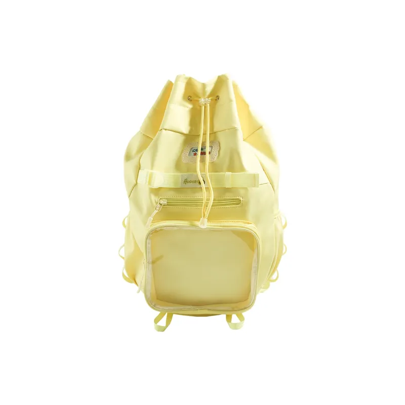 Single Warehouse Nylon Fabric Backpack Women's Blue/Yellow/Pea Green-6