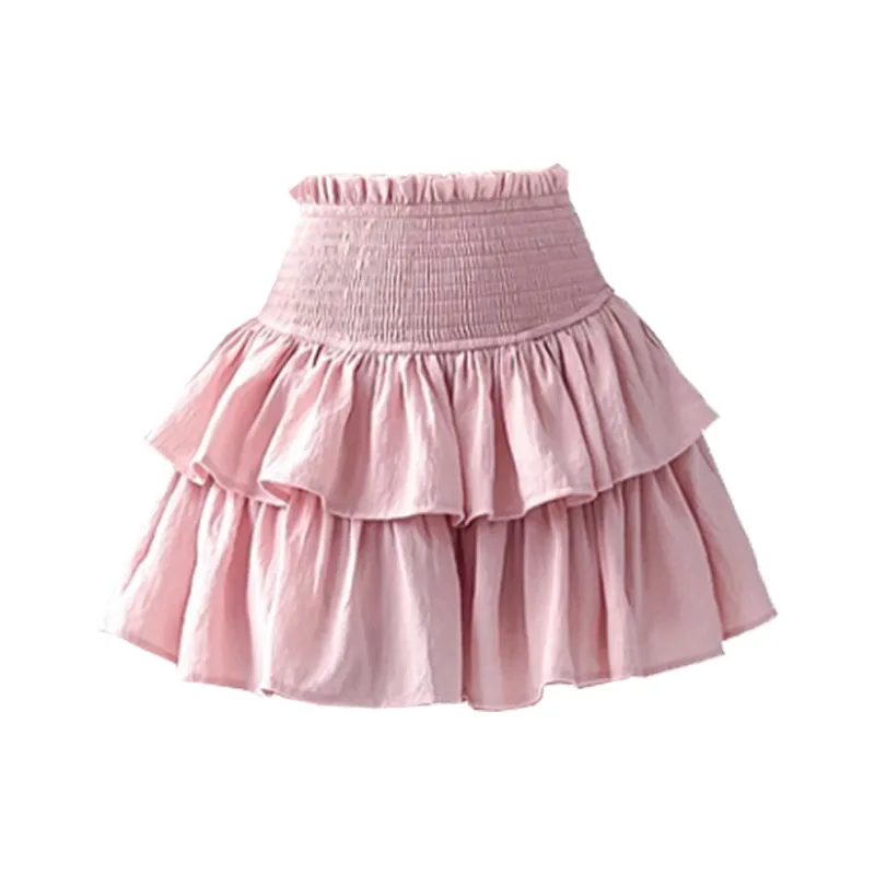 Concubine Zhu Casual Short Skirts Women's White-3