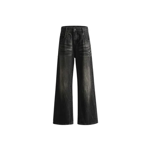 FHMY Jeans Women's Dirty Dyed Black