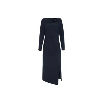 IDPAN Long Sleeved Dresses Women's Navy Blue